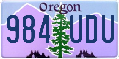 OR license plate 984UDU