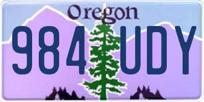 OR license plate 984UDY