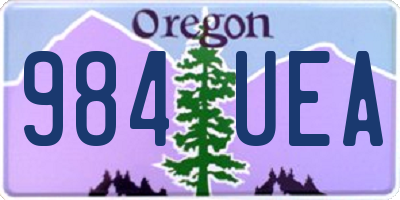 OR license plate 984UEA