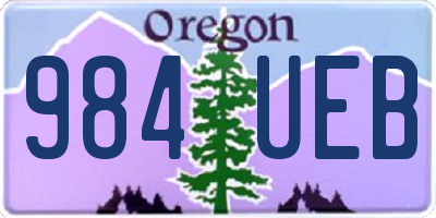 OR license plate 984UEB