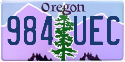 OR license plate 984UEC
