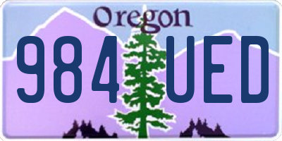 OR license plate 984UED