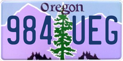 OR license plate 984UEG