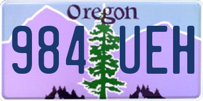 OR license plate 984UEH