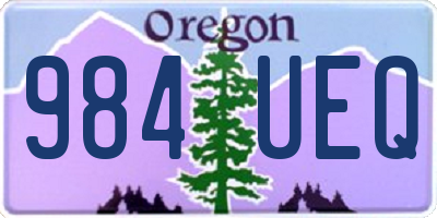 OR license plate 984UEQ