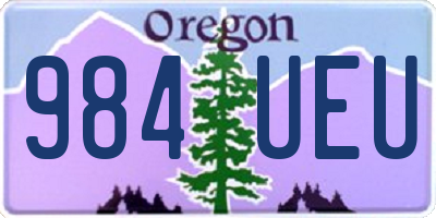 OR license plate 984UEU