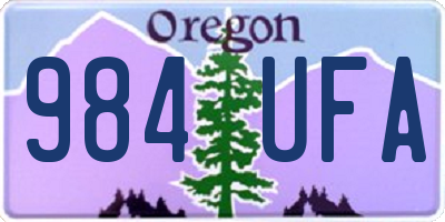 OR license plate 984UFA