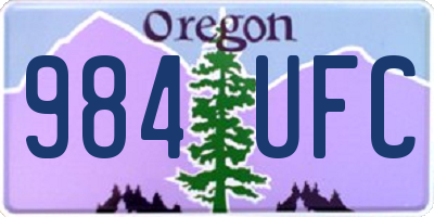 OR license plate 984UFC