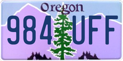 OR license plate 984UFF