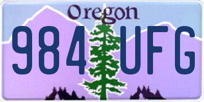 OR license plate 984UFG