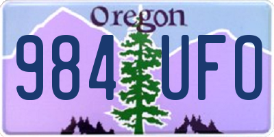 OR license plate 984UFO