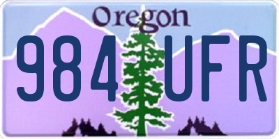 OR license plate 984UFR