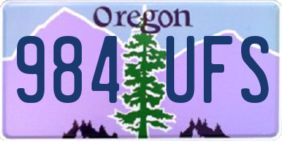 OR license plate 984UFS