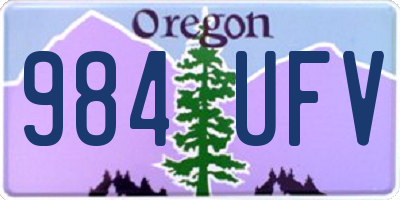 OR license plate 984UFV