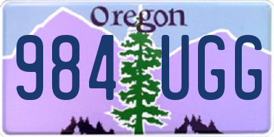 OR license plate 984UGG