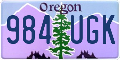 OR license plate 984UGK