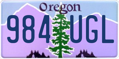 OR license plate 984UGL