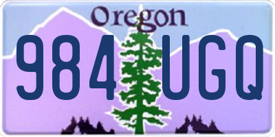 OR license plate 984UGQ