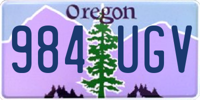 OR license plate 984UGV