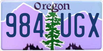 OR license plate 984UGX