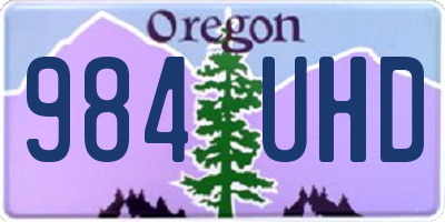 OR license plate 984UHD