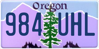 OR license plate 984UHL