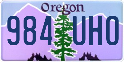 OR license plate 984UHO