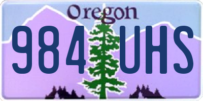 OR license plate 984UHS