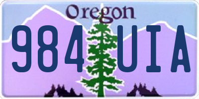 OR license plate 984UIA