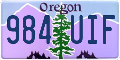 OR license plate 984UIF