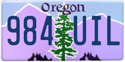 OR license plate 984UIL