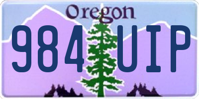 OR license plate 984UIP