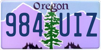 OR license plate 984UIZ