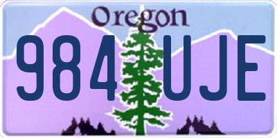 OR license plate 984UJE