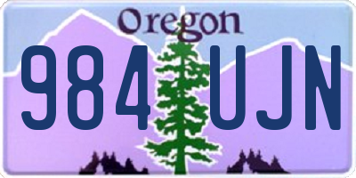 OR license plate 984UJN