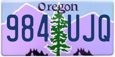 OR license plate 984UJQ