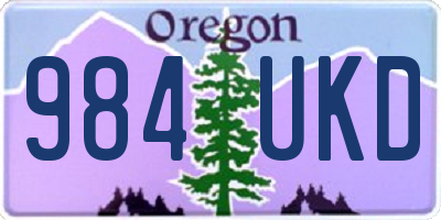 OR license plate 984UKD