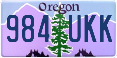 OR license plate 984UKK