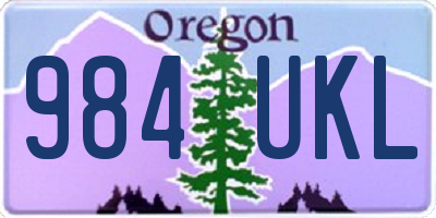 OR license plate 984UKL