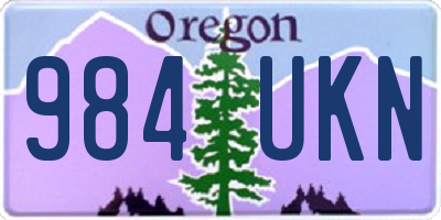 OR license plate 984UKN