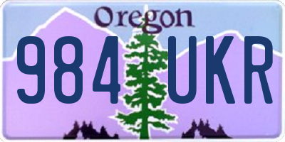 OR license plate 984UKR