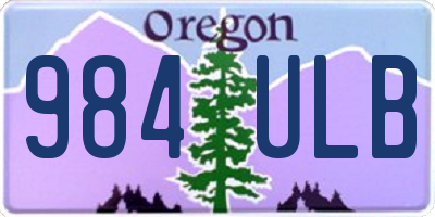 OR license plate 984ULB