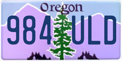 OR license plate 984ULD
