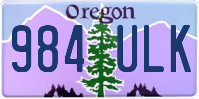 OR license plate 984ULK