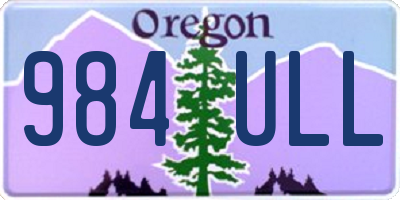 OR license plate 984ULL
