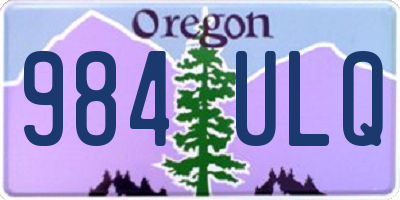 OR license plate 984ULQ