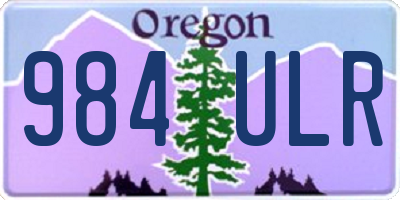 OR license plate 984ULR
