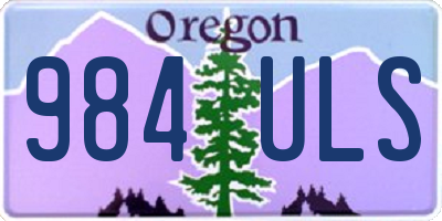 OR license plate 984ULS