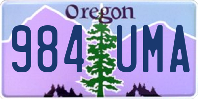 OR license plate 984UMA