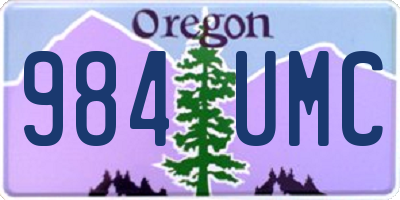 OR license plate 984UMC